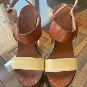 Jimmy Choo Tan and Cream Sandals